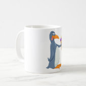 Funny Pinguin mit Eiscreme-Tasse Kaffeetasse (Vorderseite Links)