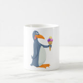 Funny Pinguin mit Eiscreme-Tasse Kaffeetasse (Mittel)