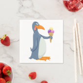 Funny Pinguin mit Eiscremepapier Napkins Serviette (Beispiel)