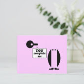 Funny Pinguin Postkarte (Stehend Vorderseite)
