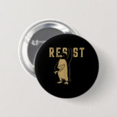 Funny Pinguin Resist Pinguine Protest gegen Tari Button (Vorne & Hinten)