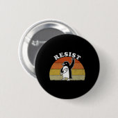 Funny Pinguin Resist Pinguine Protest gegen Tari Button (Vorne & Hinten)