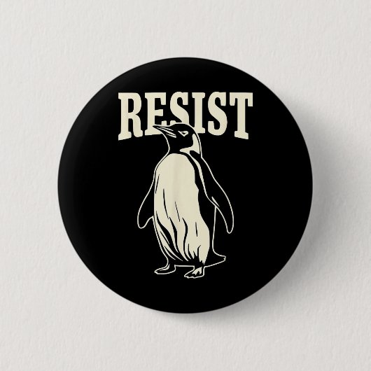 Funny Pinguin Resist Pinguine Protest gegen Tari Button (Vorderseite)