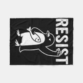 Funny Pinguin Resist Pinguine Protest gegen Tari Fleecedecke (Vorderseite (Horizontal))