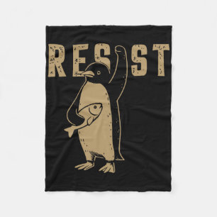 Funny Pinguin Resist Pinguine Protest gegen Tari Fleecedecke