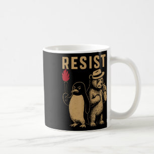 Funny Pinguin Resist Pinguine Protest gegen Tari Kaffeetasse