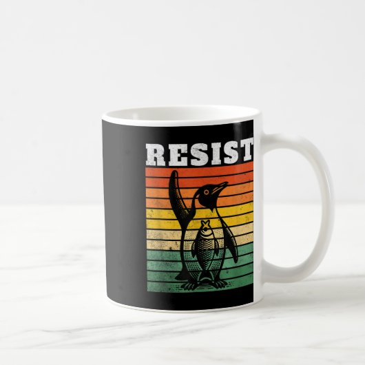 Funny Pinguin Resist Pinguine Protest gegen Tari Kaffeetasse (Rechts)