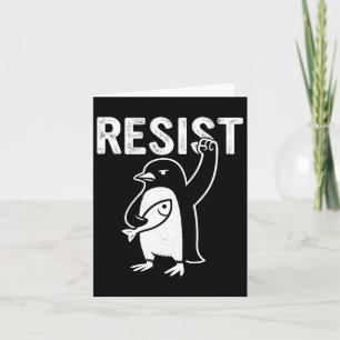 Funny Pinguin Resist Pinguine Protest gegen Tari Karte