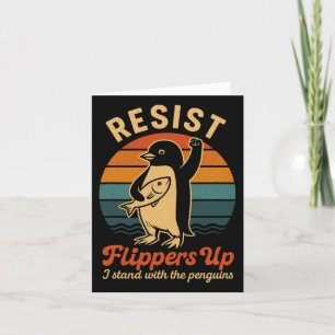 Funny Pinguin Resist Pinguine Protest gegen Tari Karte