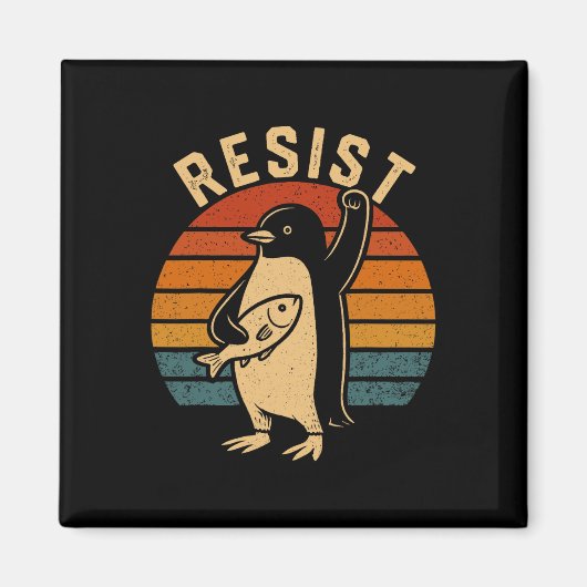 Funny Pinguin Resist Pinguine Protest gegen Tari Magnet (Vorne)