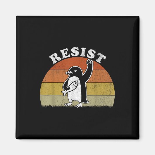 Funny Pinguin Resist Pinguine Protest gegen Tari Magnet (Vorne)