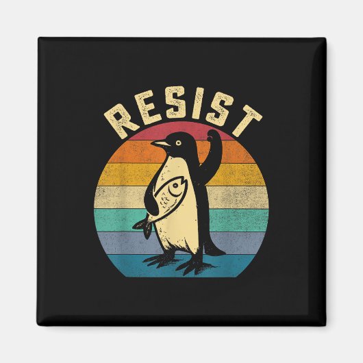 Funny Pinguin Resist Pinguine Protest gegen Tari Magnet (Vorne)