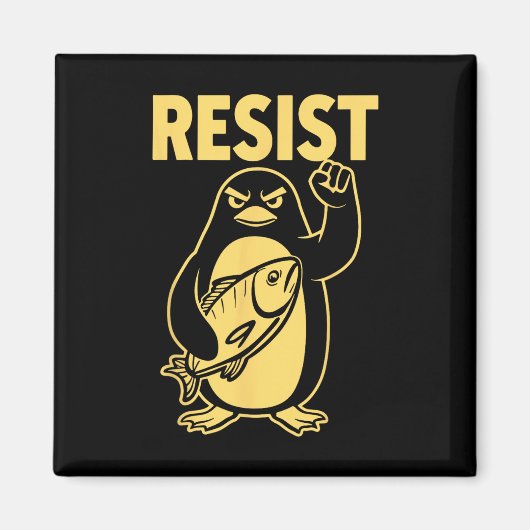 Funny Pinguin Resist Pinguine Protest gegen Tari Magnet (Vorne)