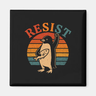 Funny Pinguin Resist Pinguine Protest gegen Tari Magnet