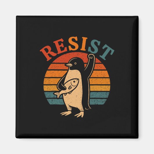 Funny Pinguin Resist Pinguine Protest gegen Tari Magnet (Vorne)