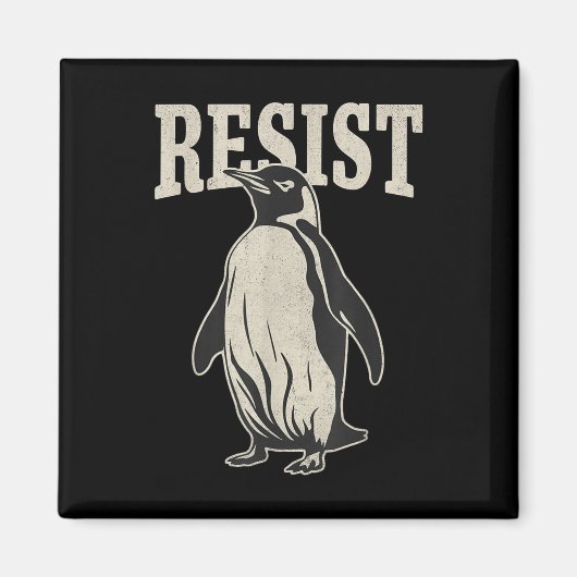 Funny Pinguin Resist Pinguine Protest gegen Tari Magnet (Vorne)