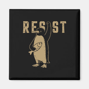 Funny Pinguin Resist Pinguine Protest gegen Tari Magnet