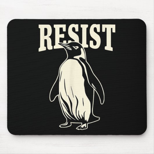 Funny Pinguin Resist Pinguine Protest gegen Tari Mousepad (Vorne)