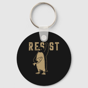 Funny Pinguin Resist Pinguine Protest gegen Tari Schlüsselanhänger