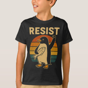 Funny Pinguin Resist Pinguine Protest gegen Tari T-Shirt