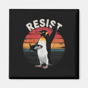 Funny Pinguin Resist Protest gegen Spaß von Zöllen Magnet