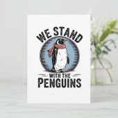 Funny Pinguin Resist Protest gegen Tarrifs Ankündigung (Stehend Vorderseite)