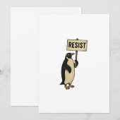 Funny Pinguin Resist Protest gegen Tarrifs Ankündigung (Vorne/Hinten)