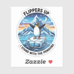 Funny Pinguin Resist Protest gegen Tarrifs Aufkleber