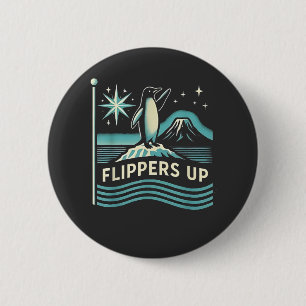 Funny Pinguin Resist Protest gegen Tarrifs Button