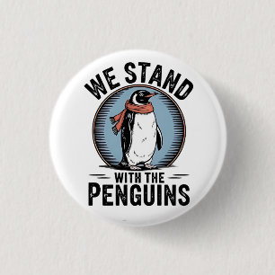 Funny Pinguin Resist Protest gegen Tarrifs Button