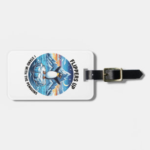 Funny Pinguin Resist Protest gegen Tarrifs Gepäckanhänger