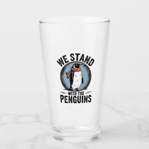 Funny Pinguin Resist Protest gegen Tarrifs Glas