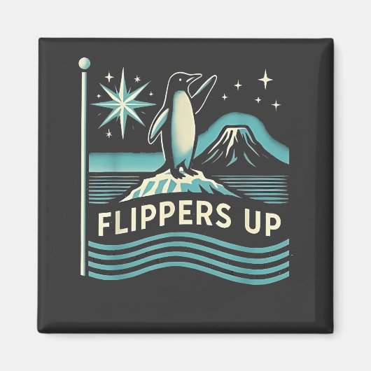 Funny Pinguin Resist Protest gegen Tarrifs Magnet (Vorne)