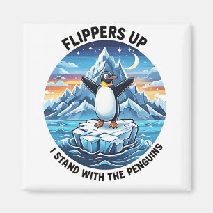 Funny Pinguin Resist Protest gegen Tarrifs Magnet