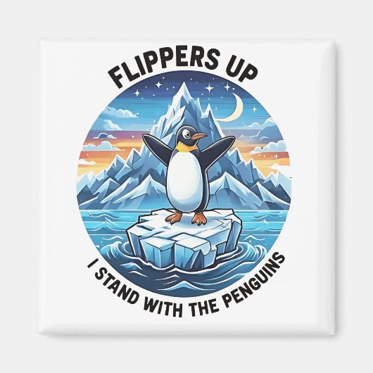 Funny Pinguin Resist Protest gegen Tarrifs Magnet (Vorne)