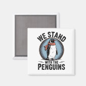 Funny Pinguin Resist Protest gegen Tarrifs Magnet (Vorderseite/Rückseite)