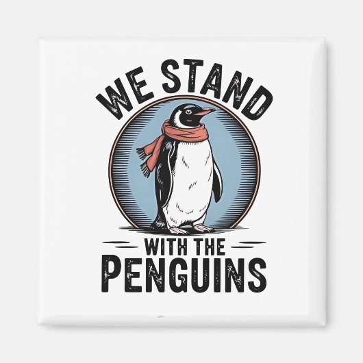 Funny Pinguin Resist Protest gegen Tarrifs Magnet (Vorne)