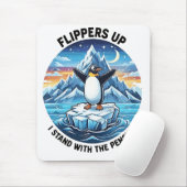 Funny Pinguin Resist Protest gegen Tarrifs Mousepad (Mit Mouse)