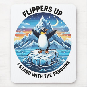 Funny Pinguin Resist Protest gegen Tarrifs Mousepad
