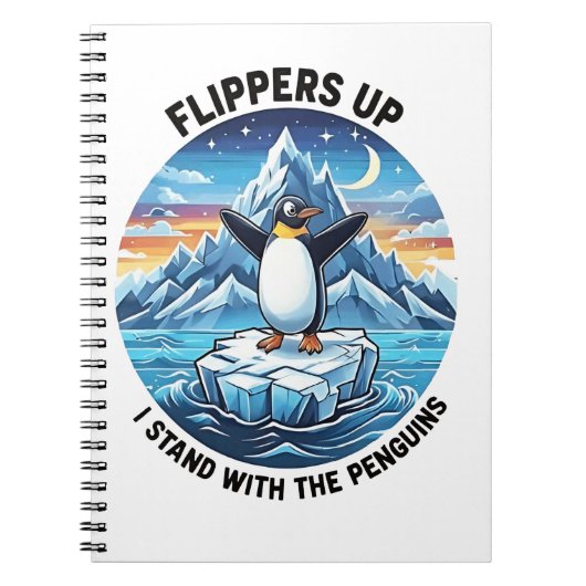 Funny Pinguin Resist Protest gegen Tarrifs Notizblock (Vorderseite)