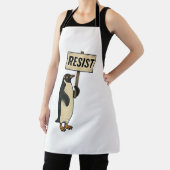 Funny Pinguin Resist Protest gegen Tarrifs Schürze (InSitu)