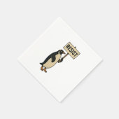 Funny Pinguin Resist Protest gegen Tarrifs Serviette (Ecke)