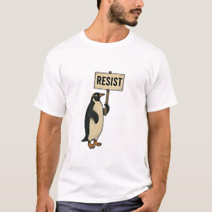 Funny Pinguin Resist Protest gegen Tarrifs T-Shirt