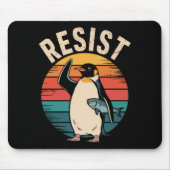 Funny Pinguin Resist Protest gegen Zölle Mousepad (Vorne)