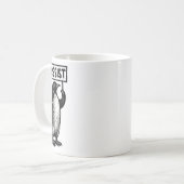 Funny Pinguin Resist Protest nicht mein Präsident Kaffeetasse (Vorderseite Links)