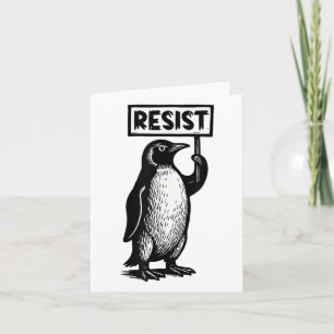 Funny Pinguin Resist Protest nicht mein Präsident  Karte