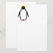 Funny Pinguin rockhopper oder macaroni Briefpapier (Vorne/Hinten)