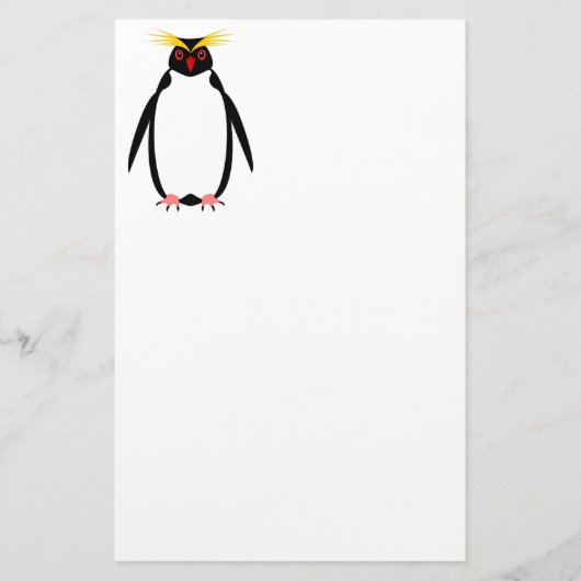 Funny Pinguin rockhopper oder macaroni Briefpapier (Vorderseite)