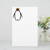 Funny Pinguin rockhopper oder macaroni Briefpapier (Stehend Vorderseite)