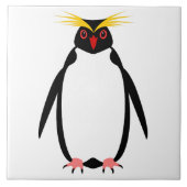 Funny Pinguin rockhopper oder macaroni Fliese (Vorderseite)